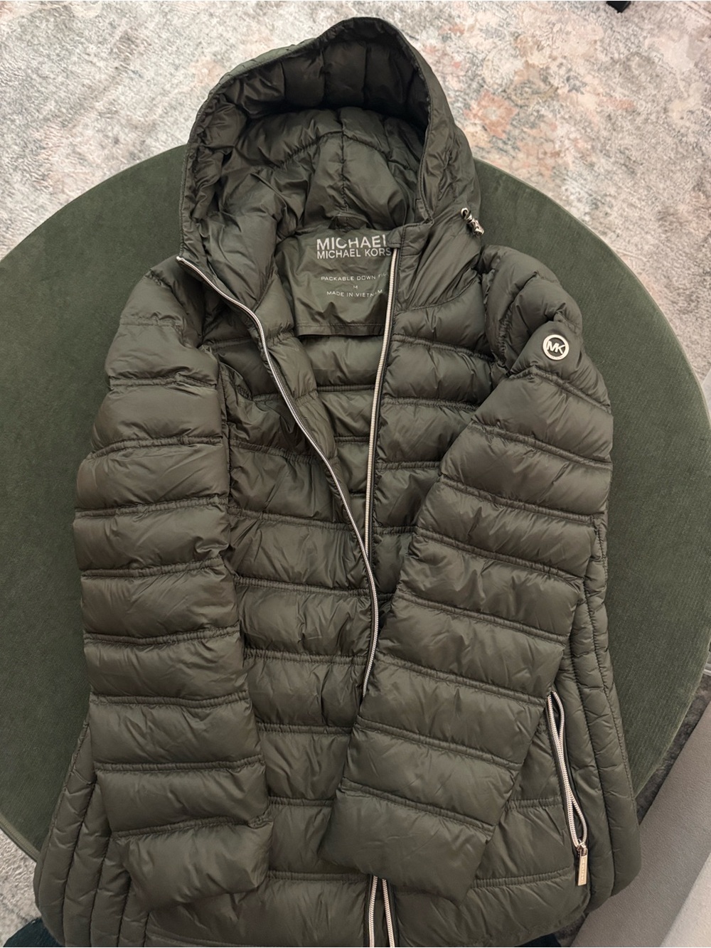 Michael Kors Olive packable jacket